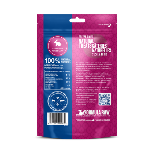 Freeze Dried Rabbit Liver Treats