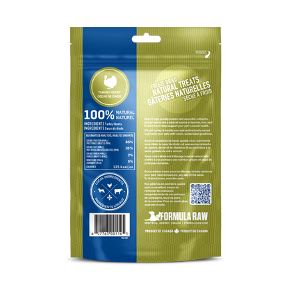 Gâteries au coeurs de dinde lyophilisées